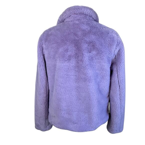 LEITH Sz XS Fur-Fect Fuzzy Faux Fur Jacket in Lavender Cute Elegant Warm - Picture 11 of 16